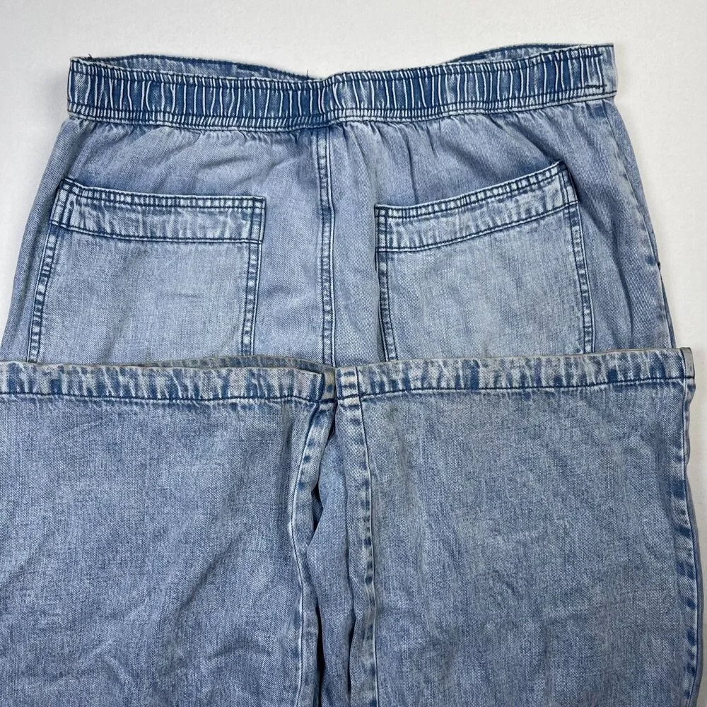 Sincerely Jules Jeans Womens 9 x 29 Blue Denim Lyocell Pockets Mid-Rise Wide Leg